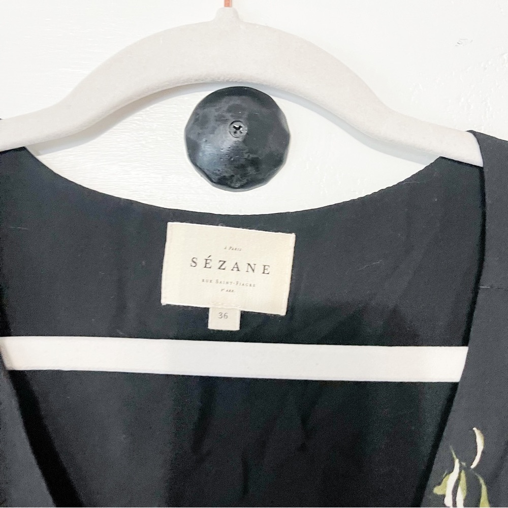 Sezane Gillian Dress Maxi Multicolor Floral Printed Boudoir Size 36 US 4 - Picture 5 of 9